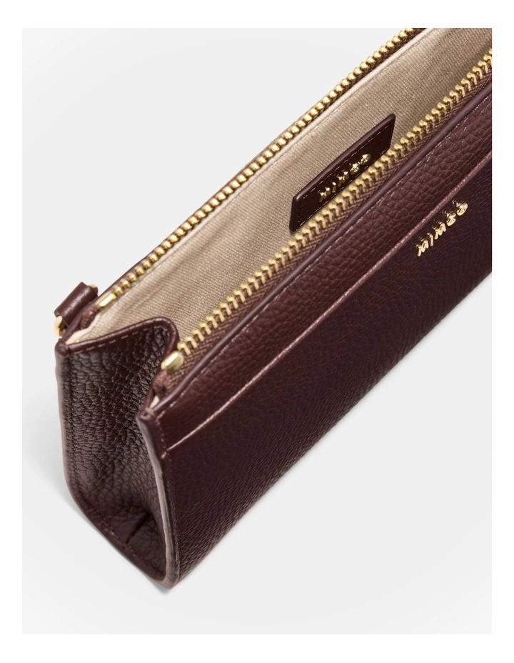 Yvette Gusset Pouch in Brandy image 5