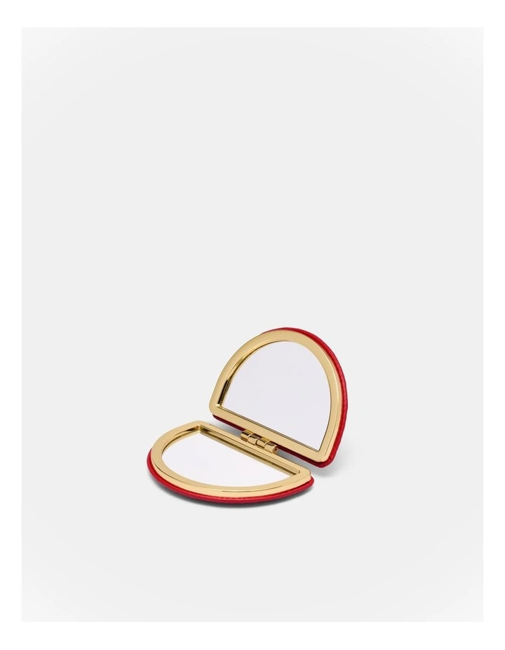 Lune Compact Mirror in Lipstick Red image 2