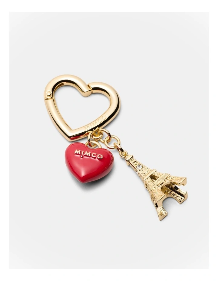Love Paris Keyring in Lipstick Red image 3