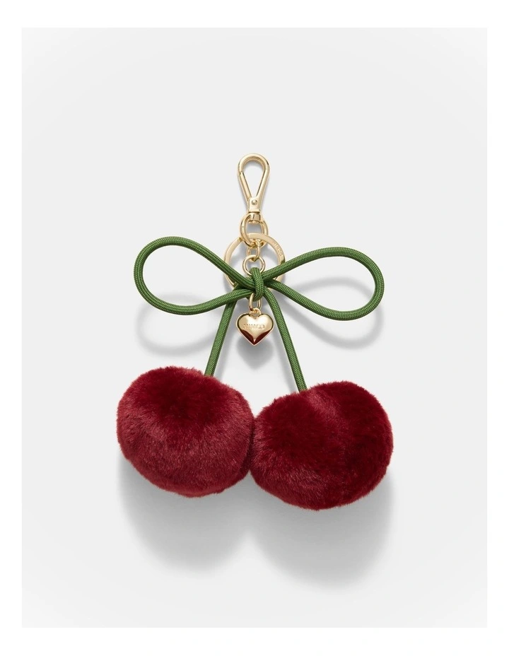 Cherry Keyring in Burgundy image 1