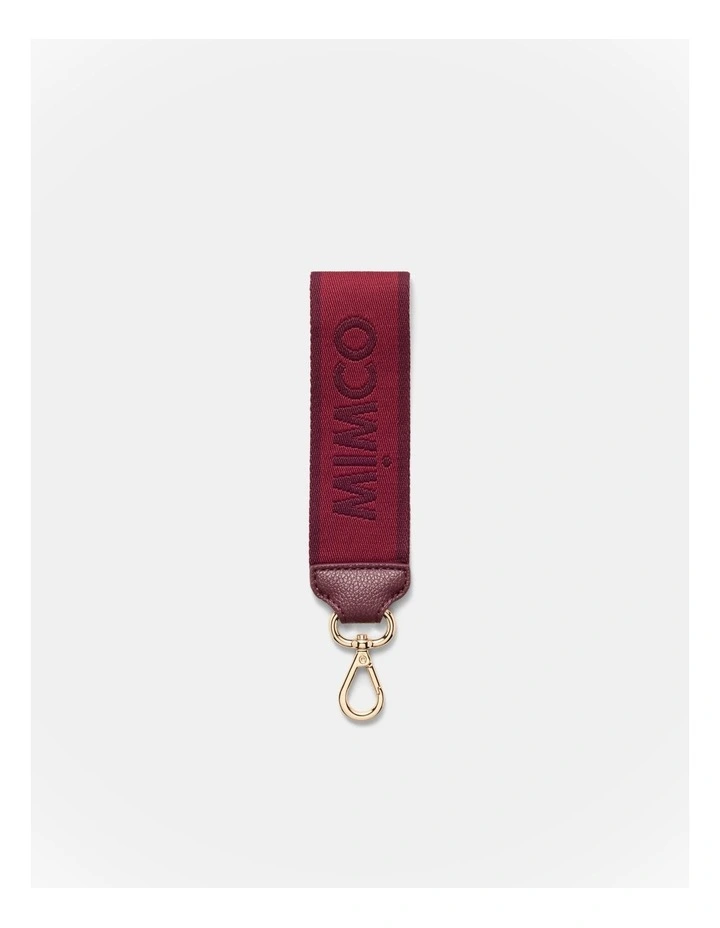 Stripe Webbing Wrist Strap in Bordeaux image 1