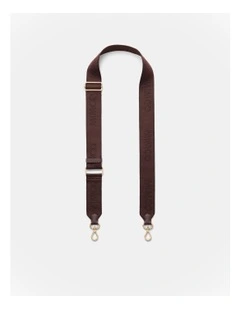 Stripe Webbing Bag Strap in Brandy