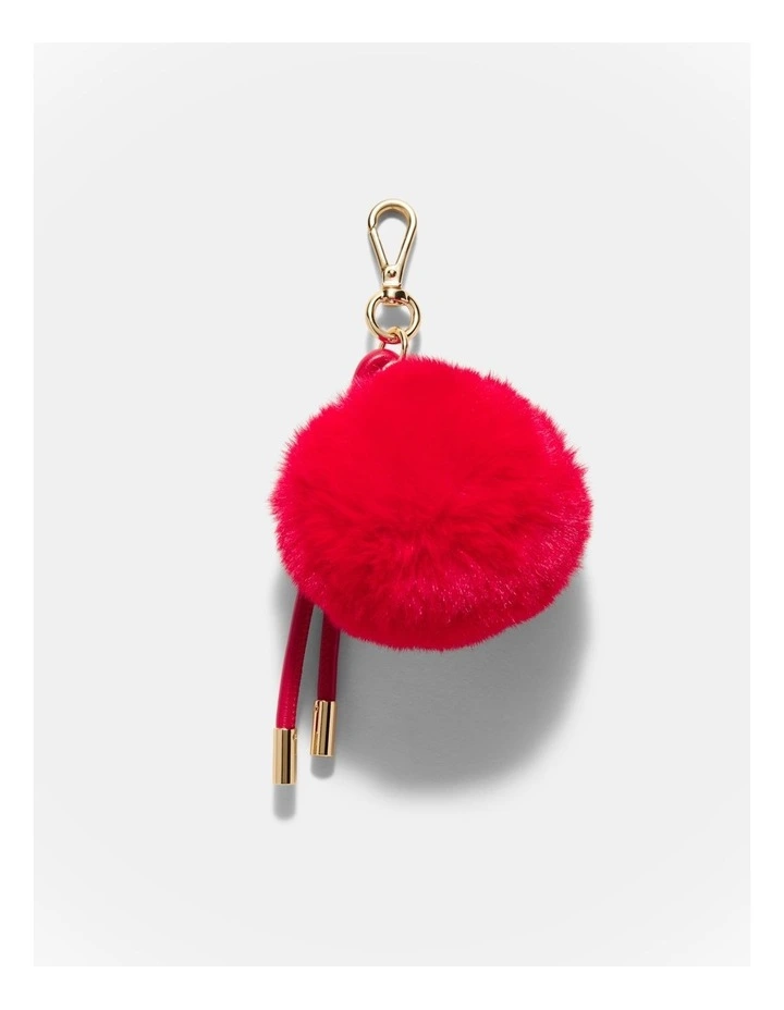 Fluffy Knot Bag Charm in Lipstick Red image 1