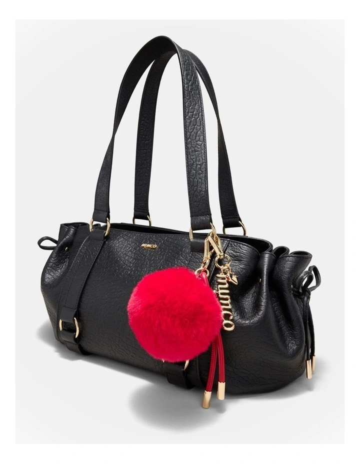 Fluffy Knot Bag Charm in Lipstick Red image 2