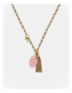 Gilded Long Necklace in Petal