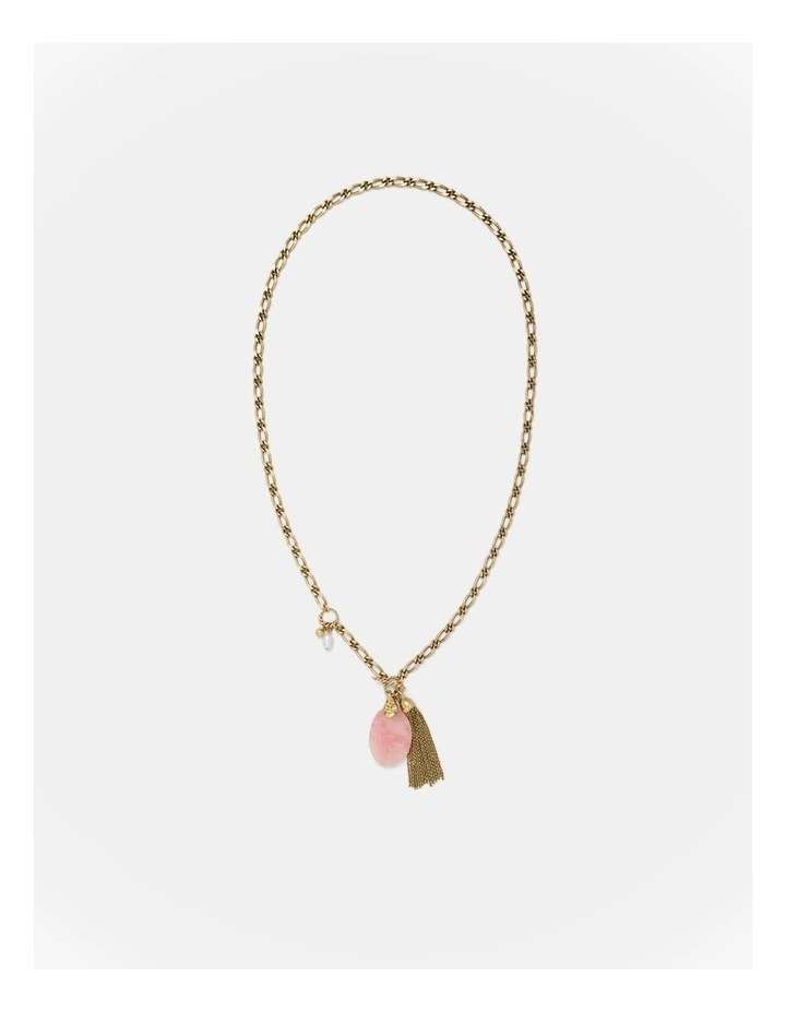 Gilded Long Necklace in Petal image 5