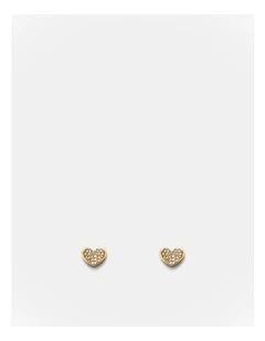 Heart To Heart Stud in Gold