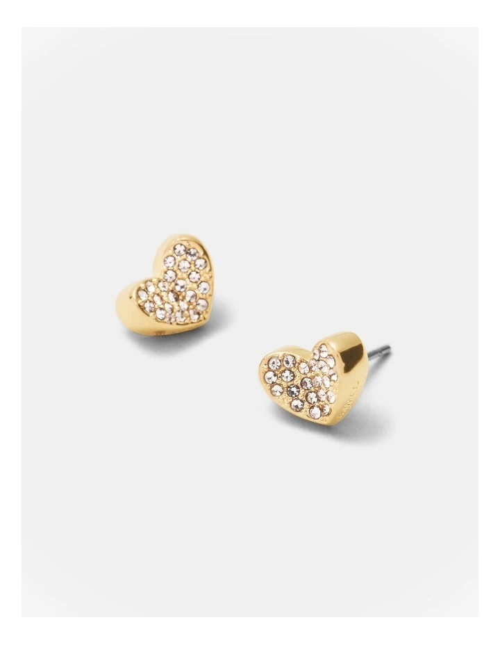 Heart To Heart Stud in Gold image 3