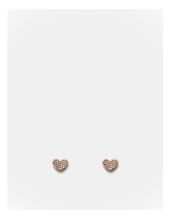 Heart To Heart Stud in Rose Gold