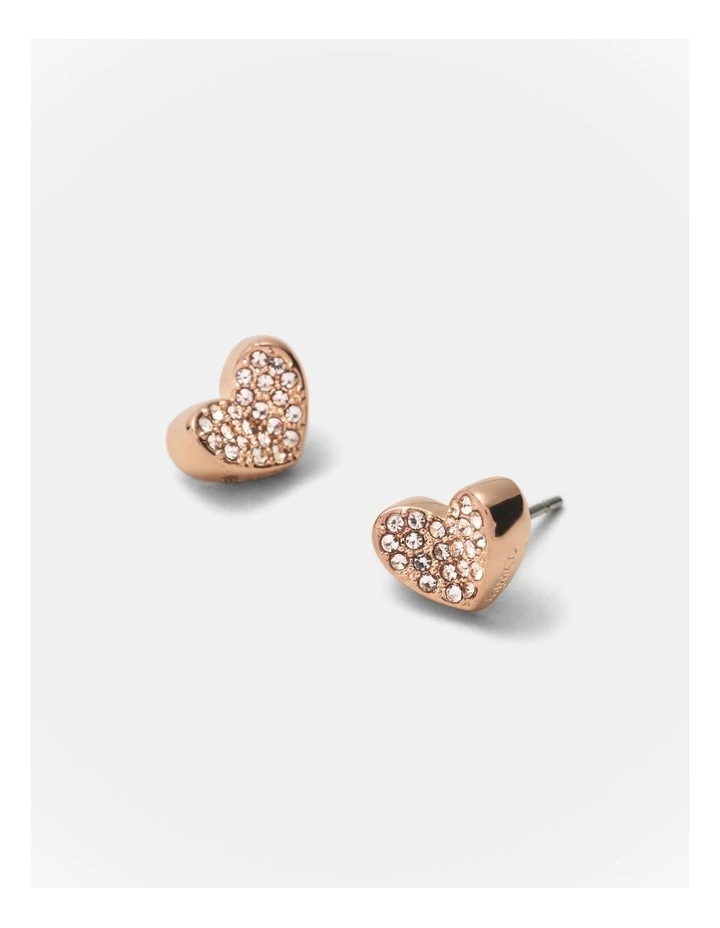 Heart To Heart Stud in Rose Gold image 3