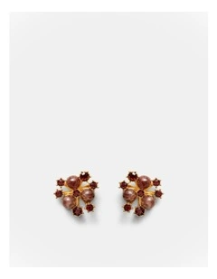 Trinket Stud Earrings in Toffee