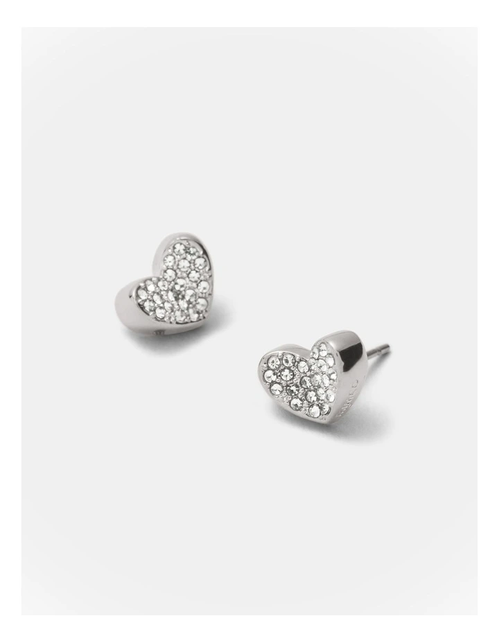 Heart To Heart Stud in Silver image 3