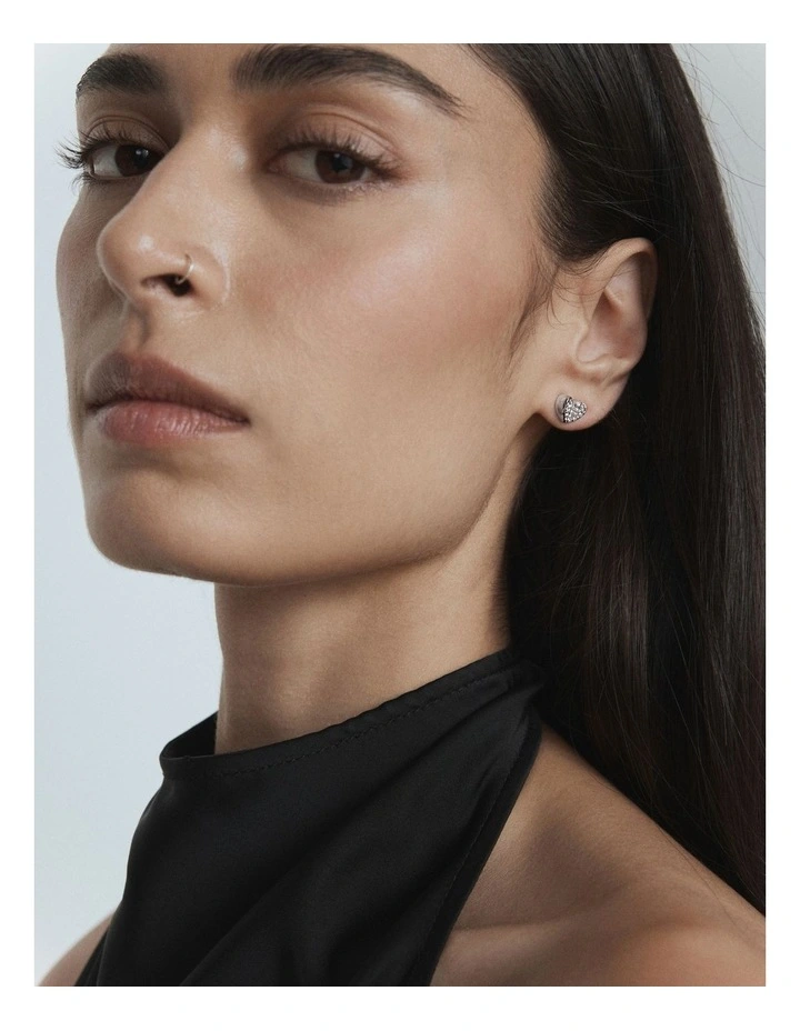 Heart To Heart Stud in Silver image 4