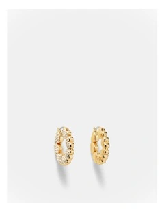 Hearted Hoops in Gold