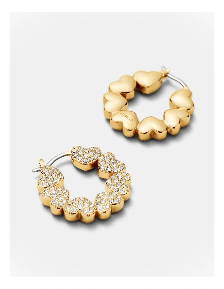 Hearted Hoops in Gold image 3