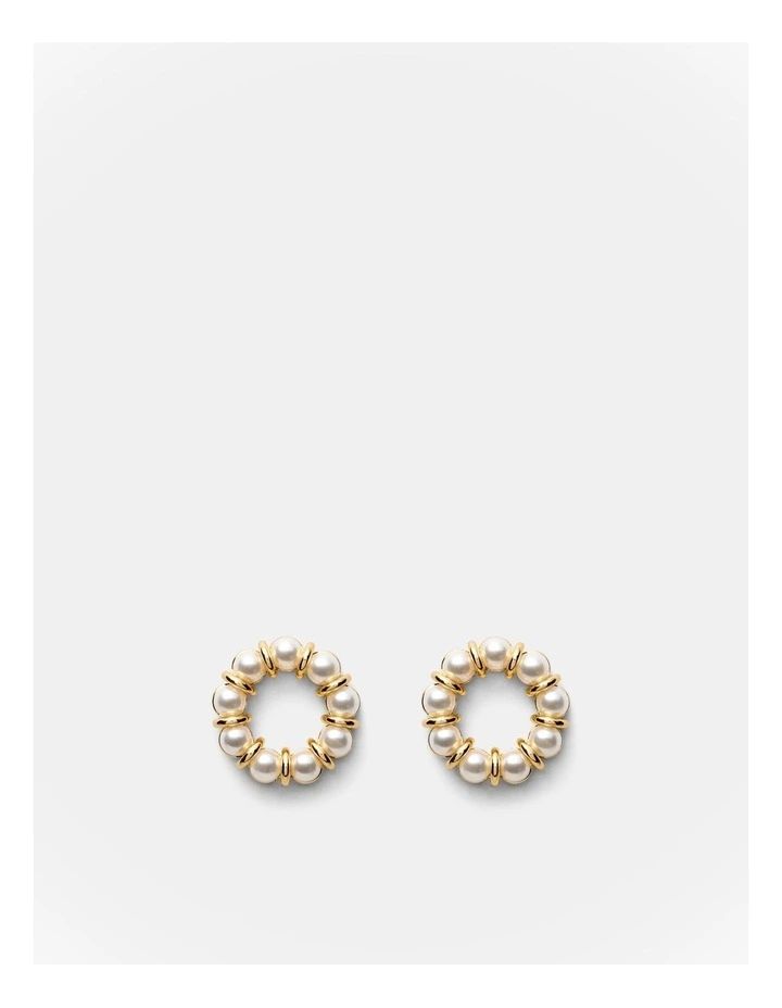 Anouk Pearl Stud Earrings in Pearl image 1