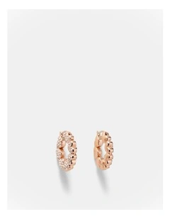 Hearted Hoops in Rose Gold