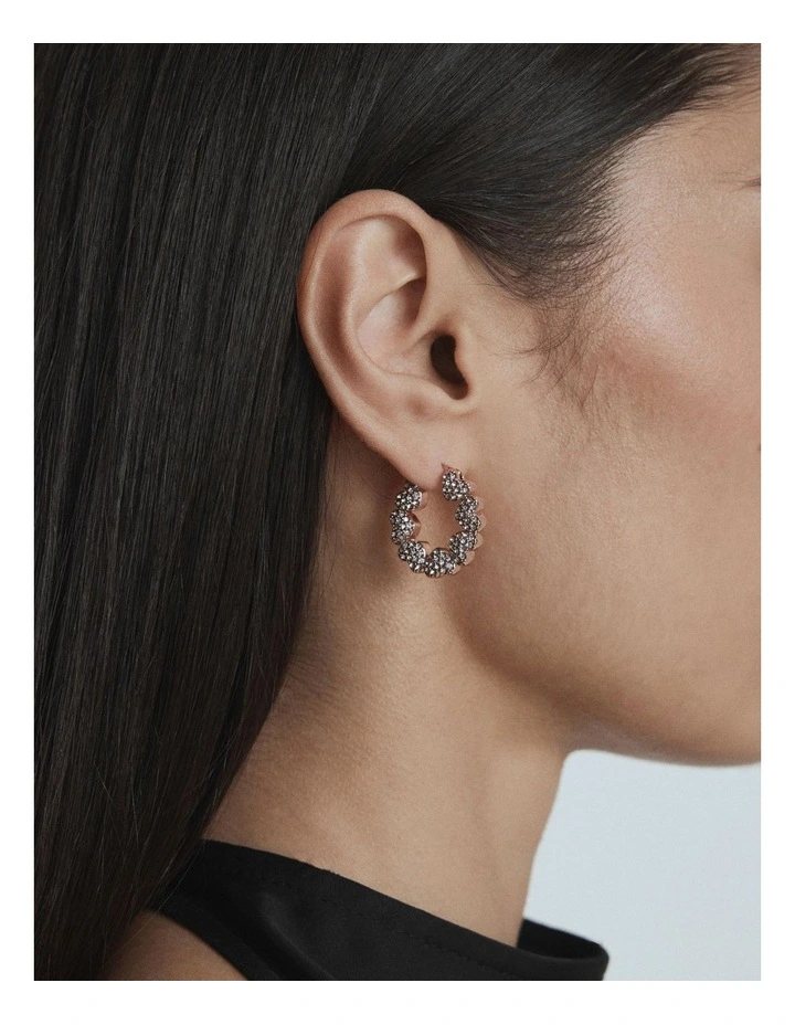 Hearted Hoops in Rose Gold image 2