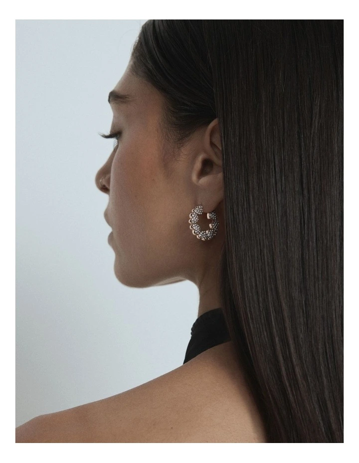 Hearted Hoops in Rose Gold image 4