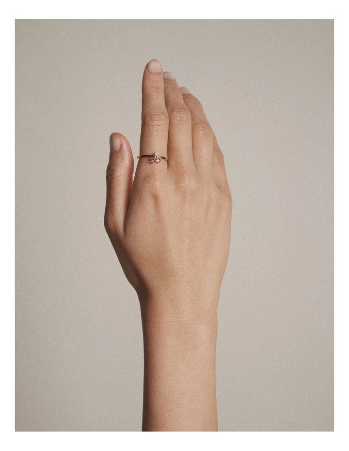 Petite Cherry Ring in Lipstick Red image 2