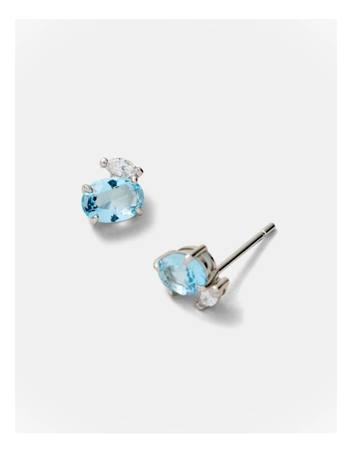 Sky Stud Earrings in Sky Blue image 3