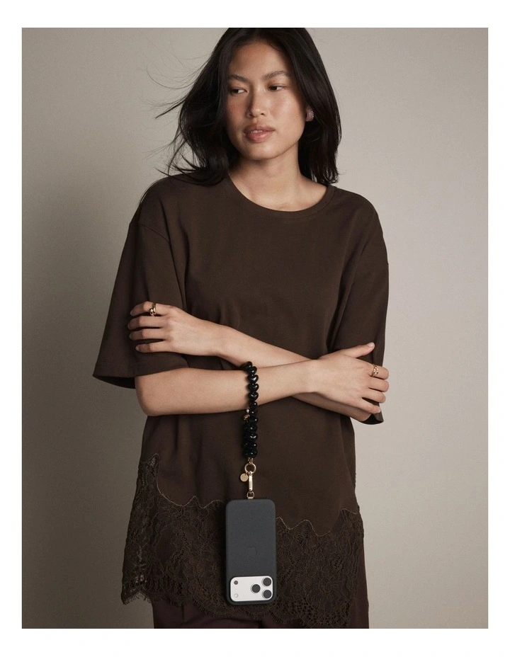 Lover Phone Wrist Strap in Black image 2