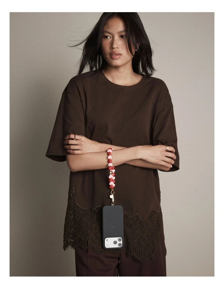 Lover Phone Wrist Strap in Lipstick Red image 2