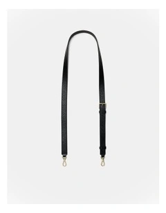 Leather Crossbody Bag Strap in Black