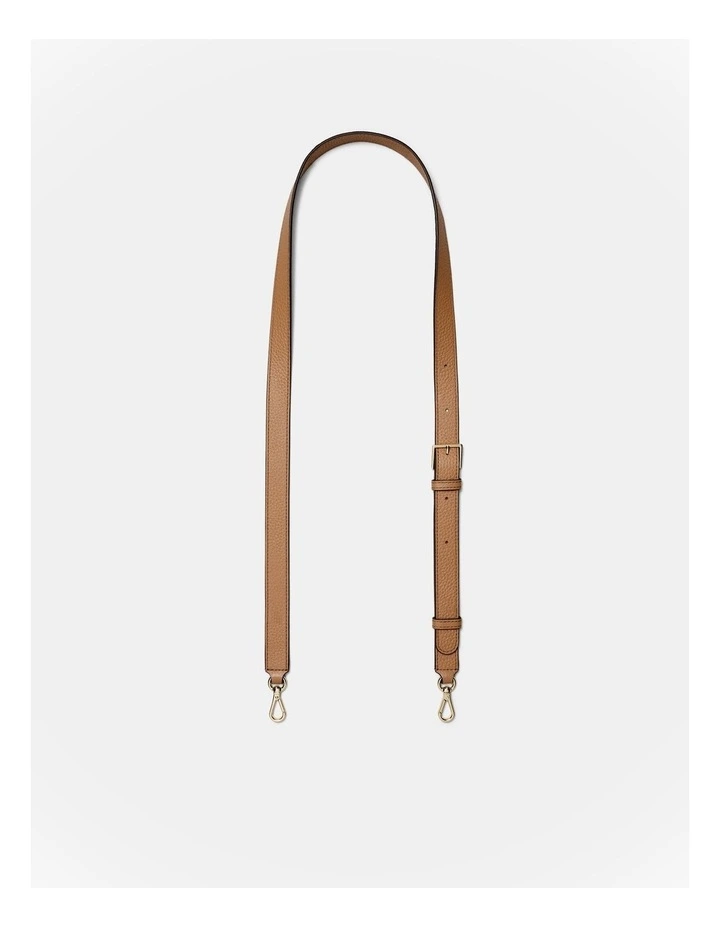 Leather Crossbody Bag Strap in Caramel image 1