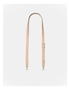 Leather Crossbody Bag Strap in Almond