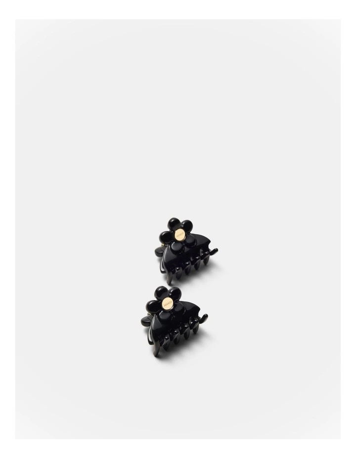 Marguerite Claw Clip Set in Black image 1