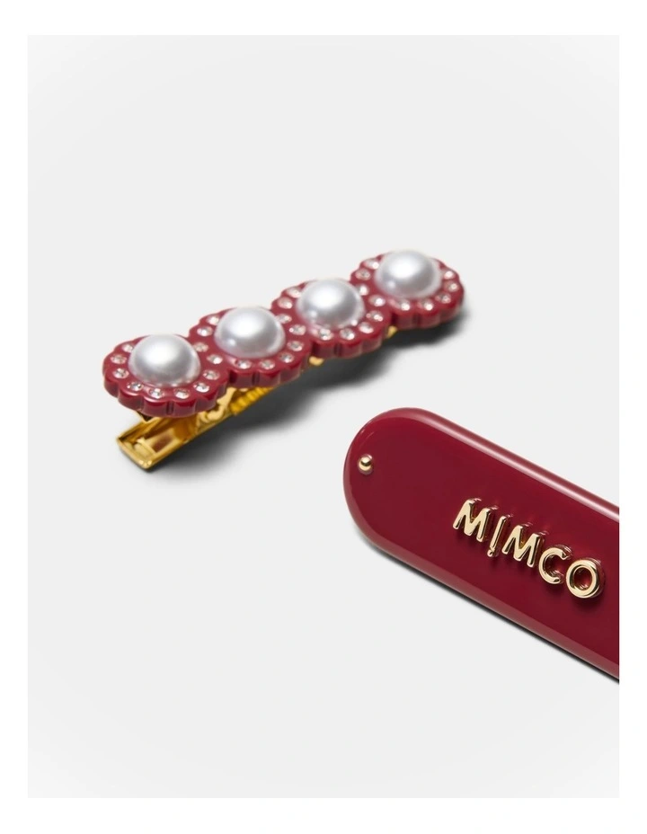 Pearly Hair Set in Bordeaux image 3