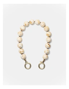 Lady M Bag Necklace in Cream