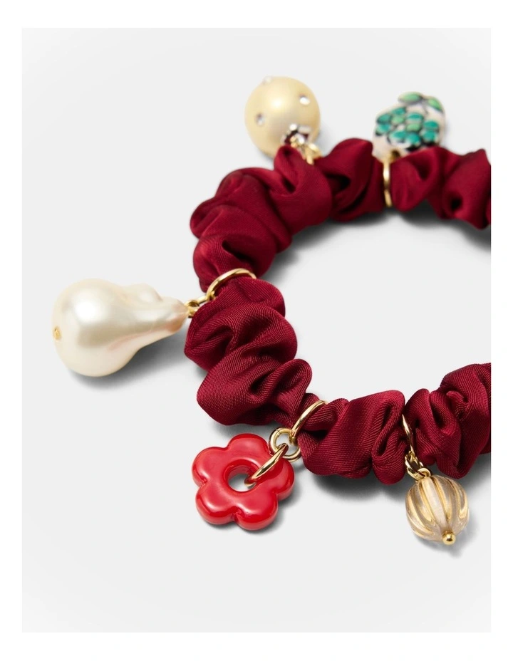 Charm Scrunchie in Bordeaux image 3