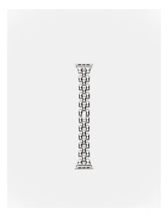 Bubble Link Watch Band in Silver