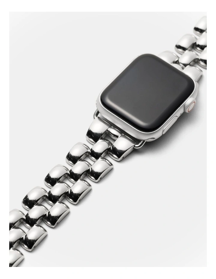 Bubble Link Watch Band in Silver image 3