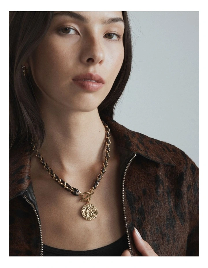 Florin Coin Necklace in Chocolate image 2