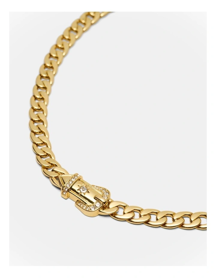 Buckle Up Necklace in Gold image 3