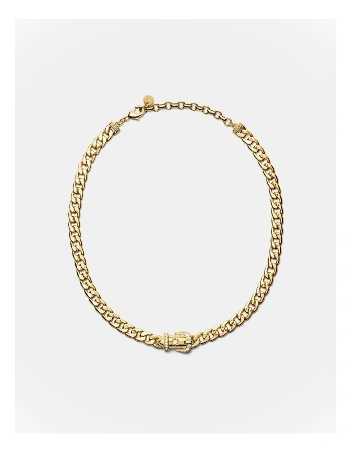 Buckle Up Necklace in Gold image 4