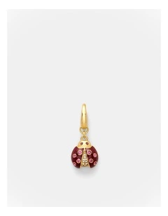 Lady Love Bug Charm in Bordeaux