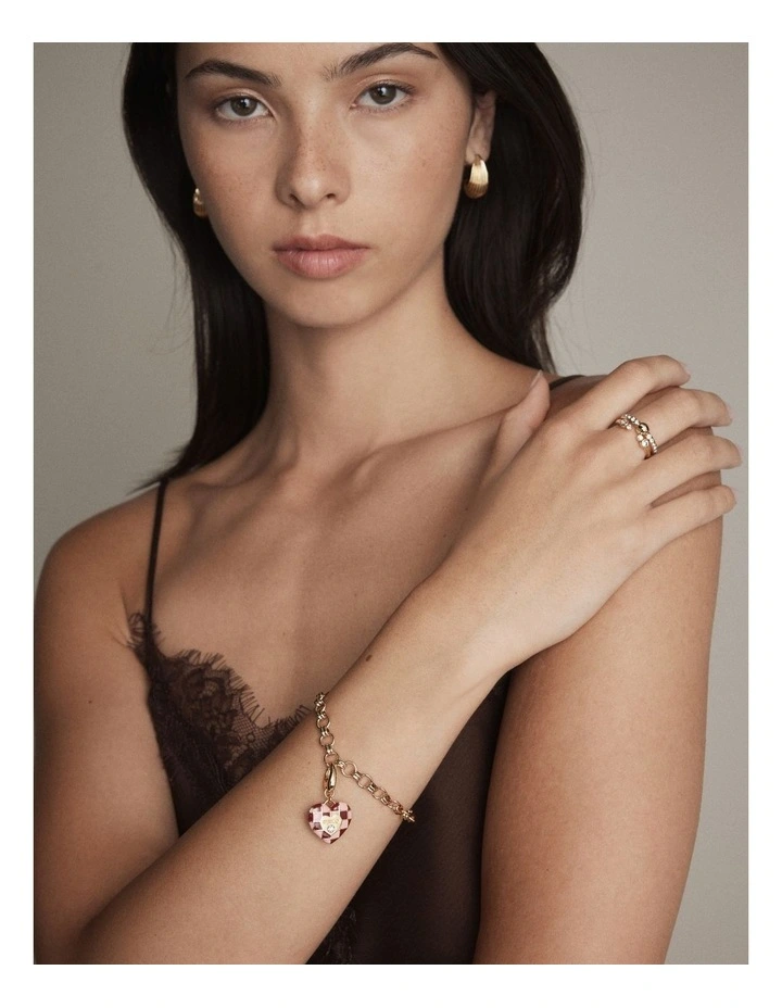 Dylan Heart Charm in Rose image 4