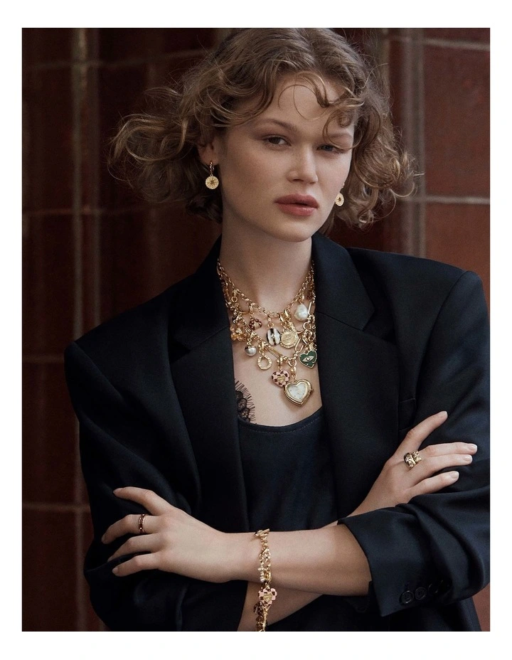 Westlyn Pearl Charm in Gold image 2