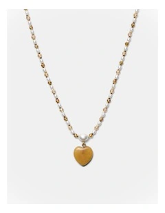 Heart And Seek Necklace in Rust