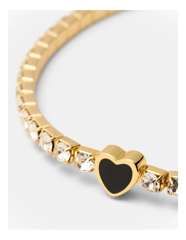 Lover Heart Bracelet in Black image 3