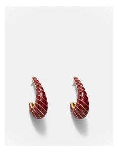Calie Hoop Earrings in Bordeaux