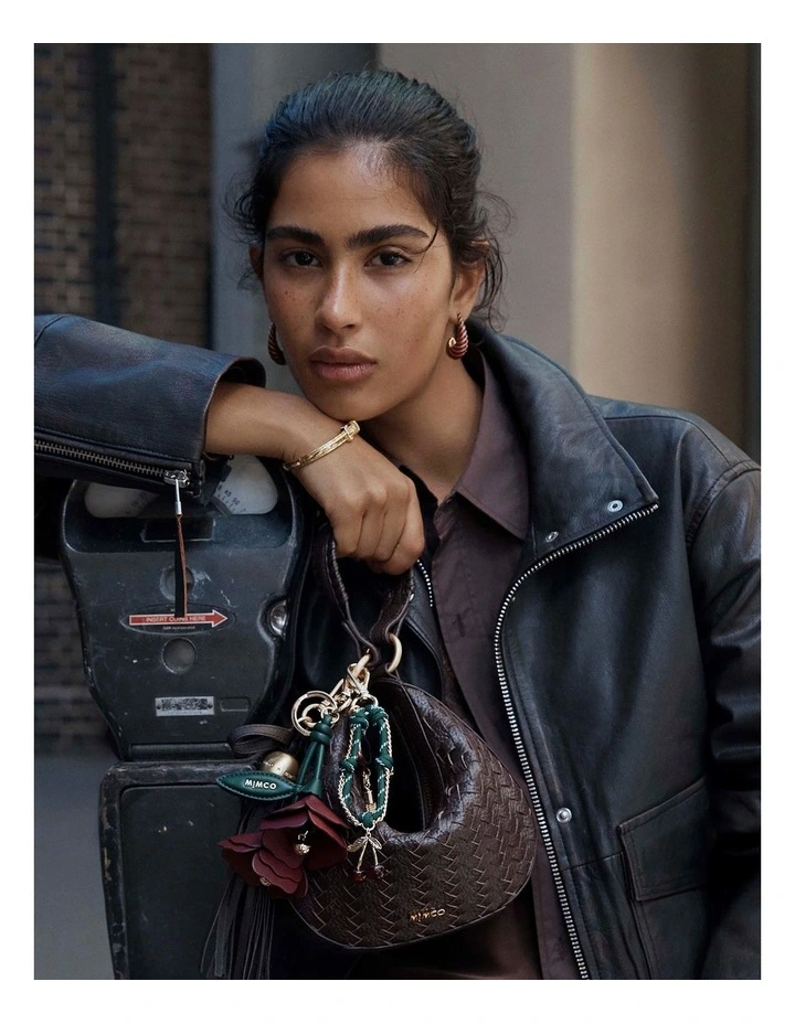 Calie Hoop Earrings in Bordeaux image 2