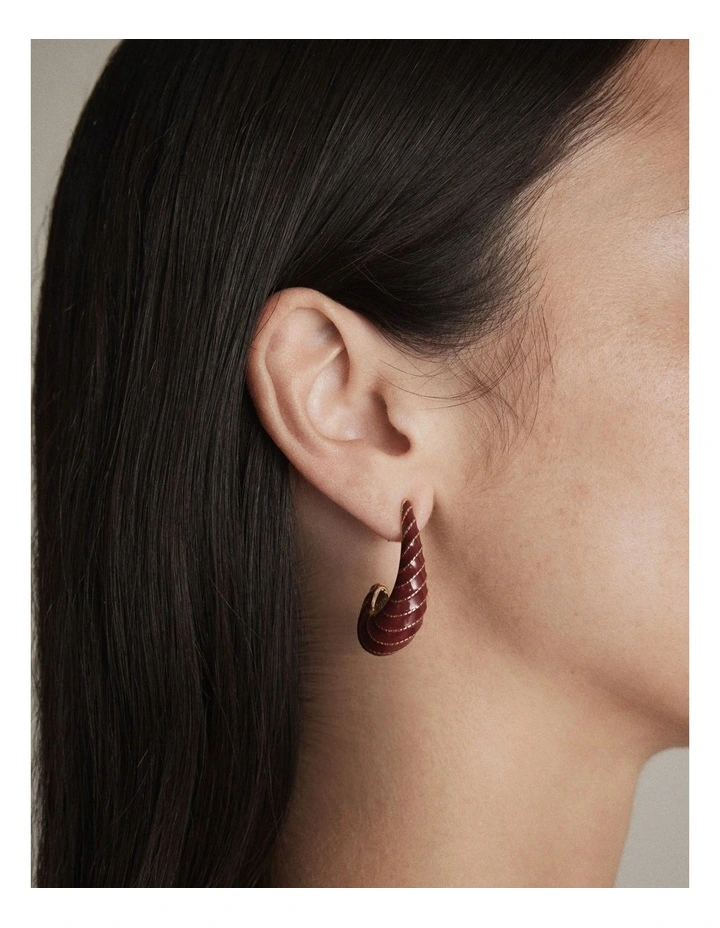 Calie Hoop Earrings in Bordeaux image 4