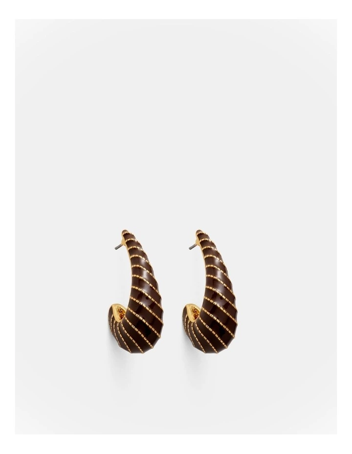 Calie Hoop Earrings in Chocolate image 1