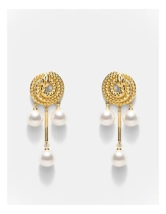 Serpentina Pearl Earrings in Pearl