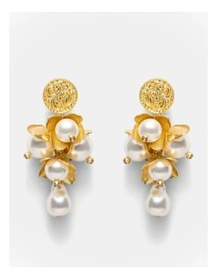 Florin Earrings in Gold